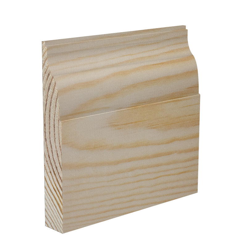 145mm Lambs Tongue I Pine Skirting Board - Primed or Unprimed