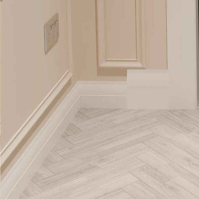 Unprimed Ovolo MDF Skirting Board Cover