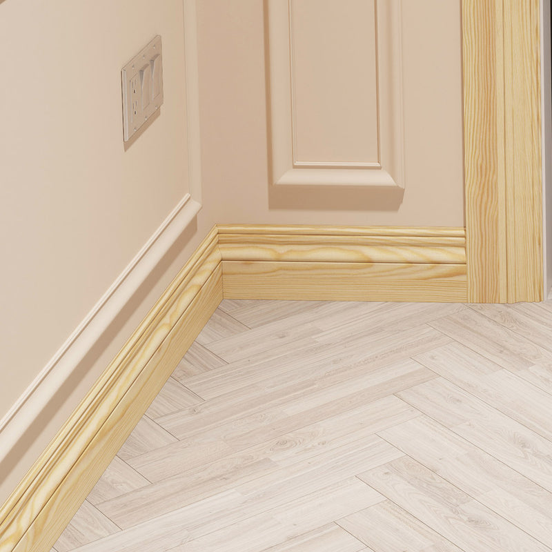 120mm Ogee Pine Skirting Board - Primed or Unprimed