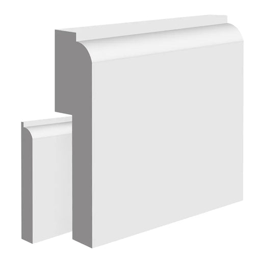Primed Bullnose II MDF Skirting Board Cover
