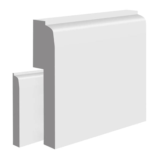 Primed Chamfered Bullnose II MDF Skirting Board Cover
