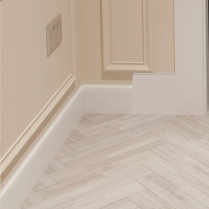 Unprimed Chamfered Bullnose II MDF Skirting Board Cover