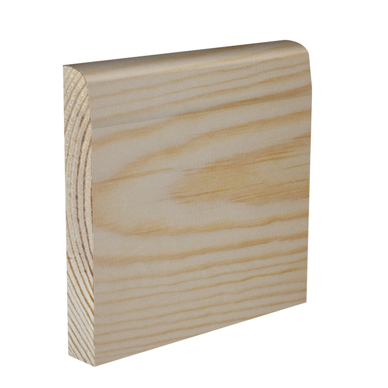 70mm Chamfered Bullnose I Pine Skirting Board - Primed or Unprimed