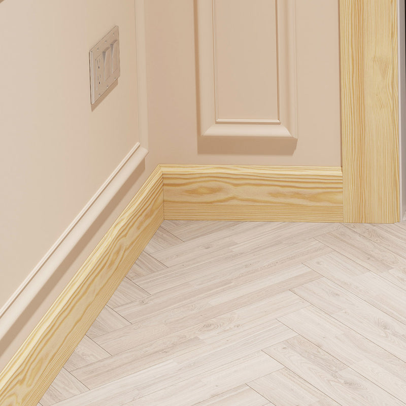 145mm Jive Pine Skirting Board - Primed or Unprimed