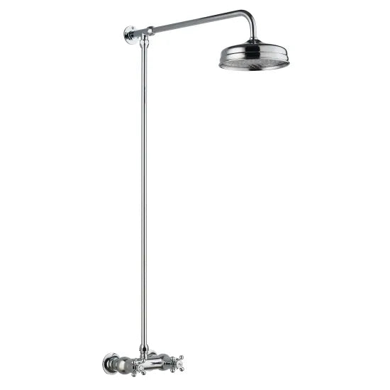 Chrome Thermostatic Bar Shower Valve & Rigid Riser