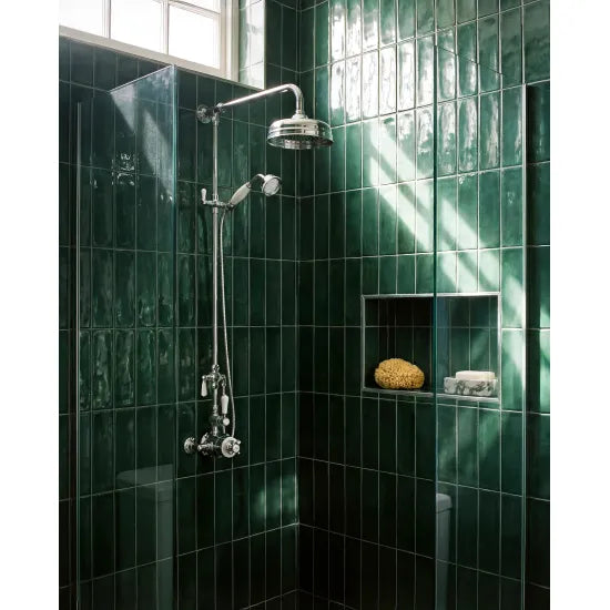 Old London Exposed Chrome Traditional Thermostatic Shower Kit With Head and Handset