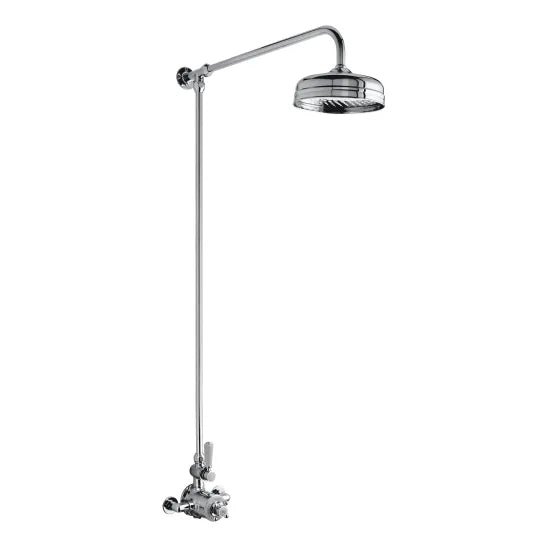 Old London Exposed Chrome Traditional Thermostatic Shower Kit With Fixed Head