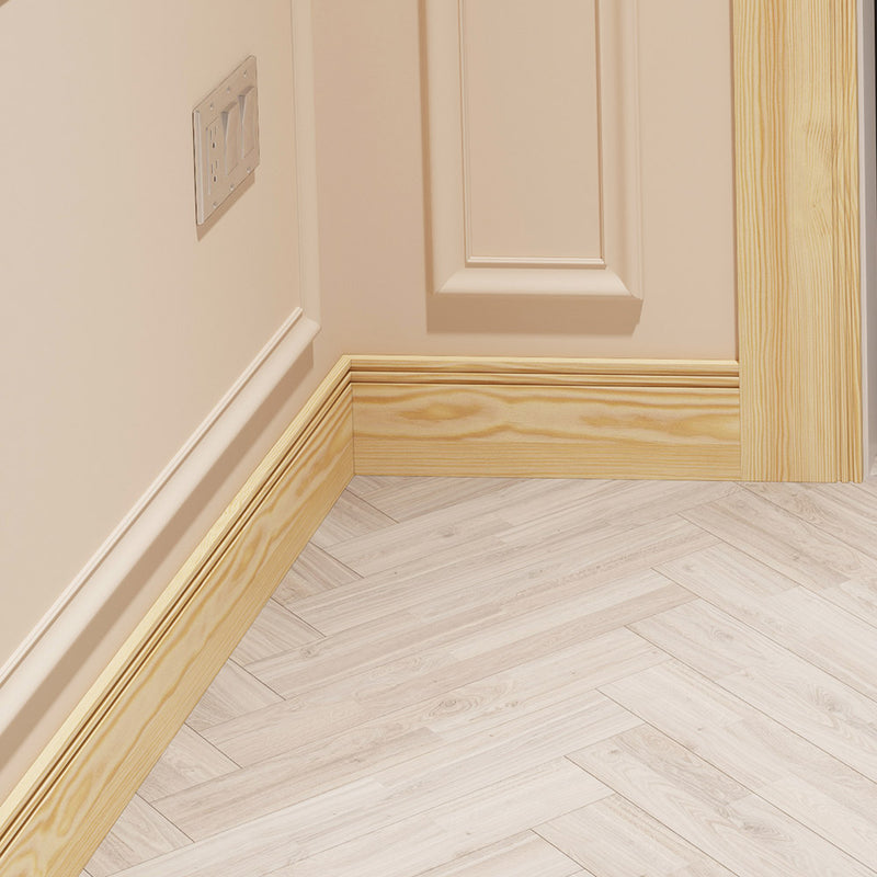 120mm Groove II Pine Skirting Board - Primed or Unprimed
