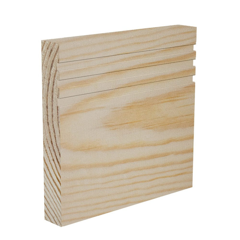 120mm Groove III Pine Skirting Board - Primed or Unprimed