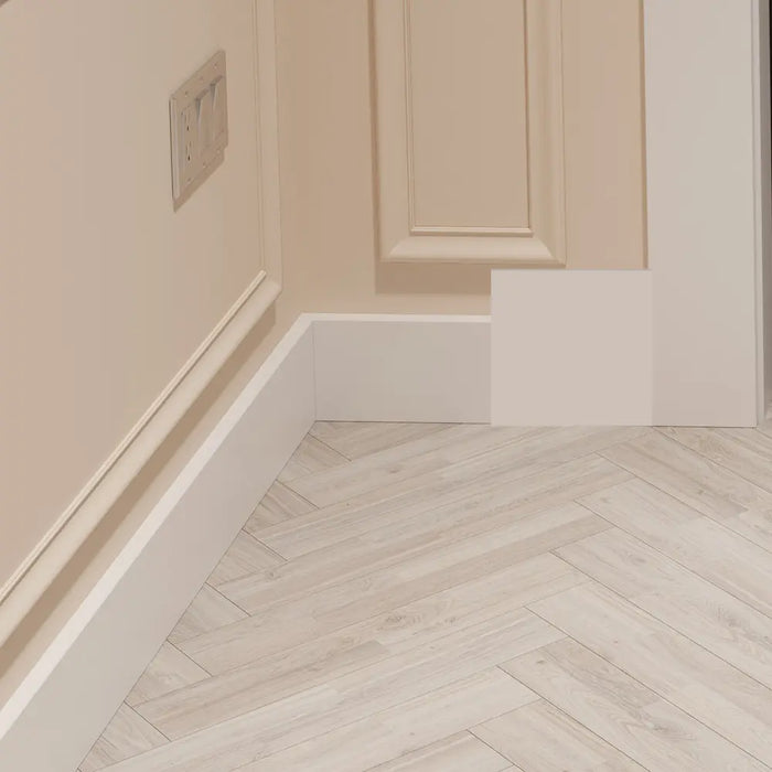 Unprimed Pencil Round MDF Skirting Board Cover