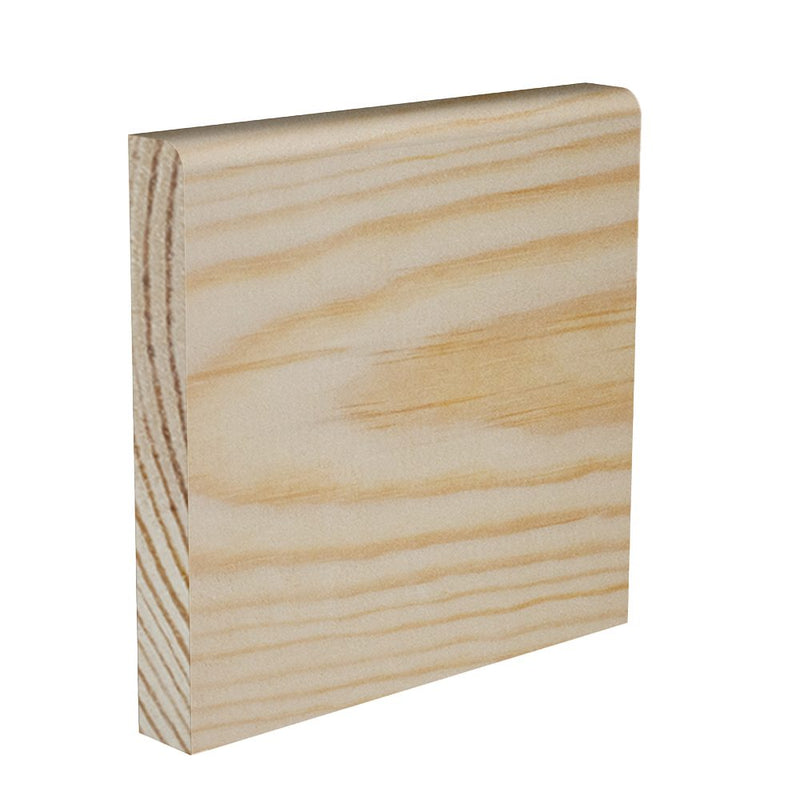 145mm Half Bullnose Pine Skirting Board - Primed or Unprimed