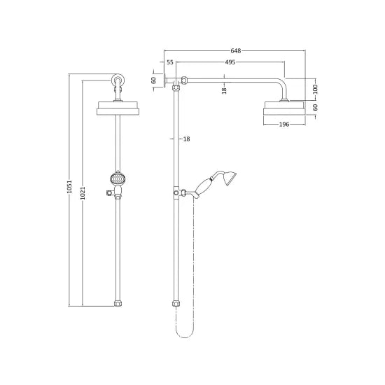 Chrome Rigid Riser Kit Dual Function
