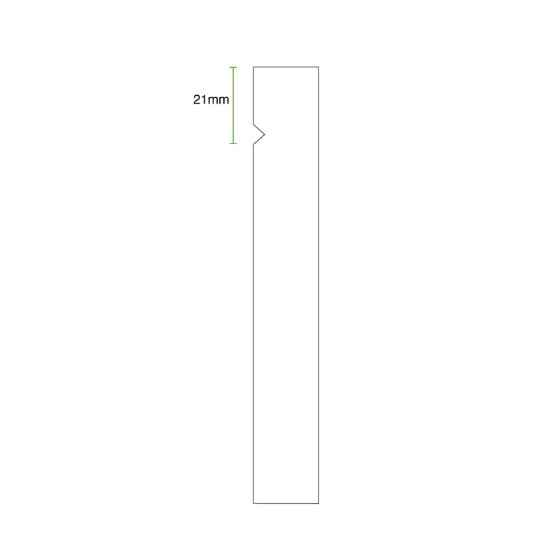 Unprimed Square V-Groove MDF Skirting Board Cover