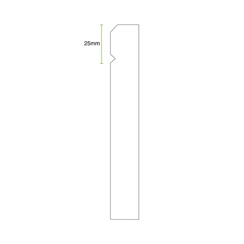 Unprimed V-Groove I MDF Skirting Board Cover