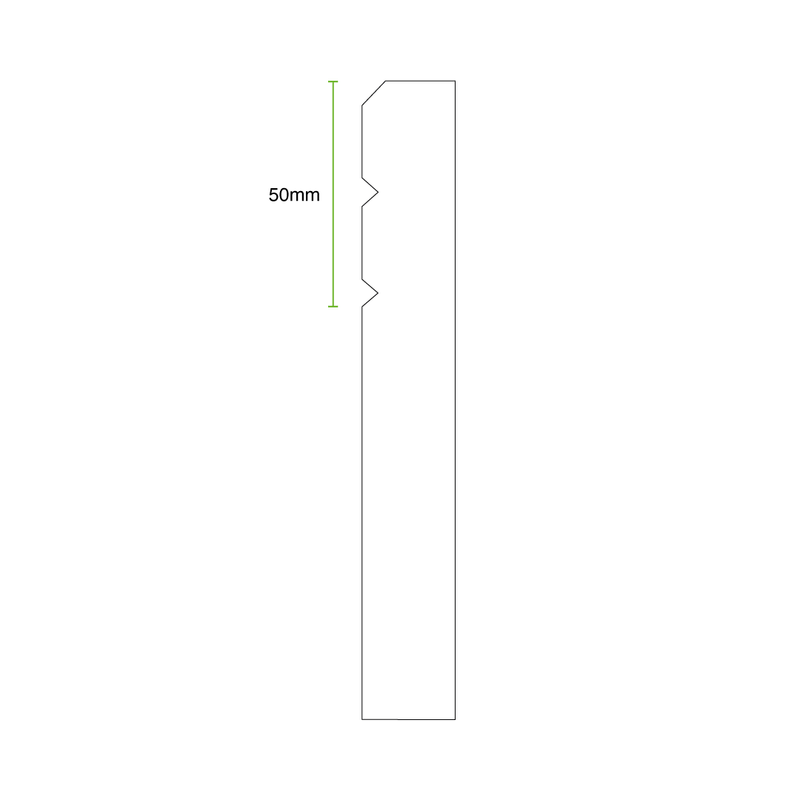 Primed V-Groove II MDF Skirting Board Cover