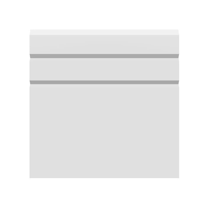 95mm V-Groove II MDF Skirting Board - Primed or Unprimed