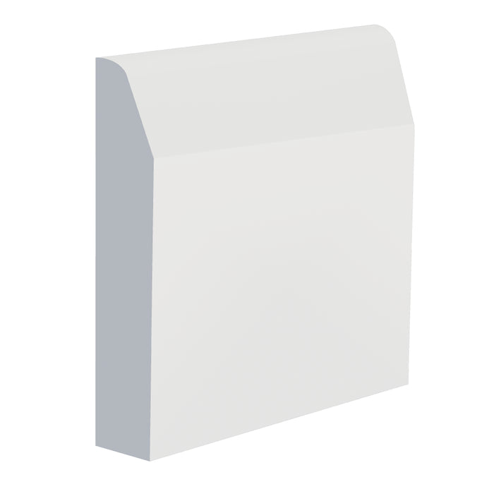 95mm Splayed And Rounded MDF Skirting Board - Primed or Unprimed
