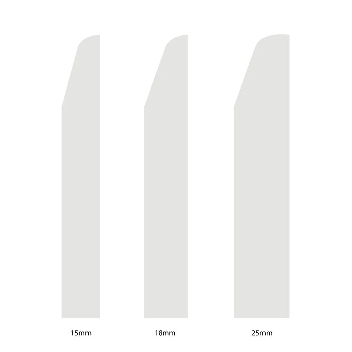 70mm Splayed And Rounded  MDF Skirting Board - Primed or Unprimed