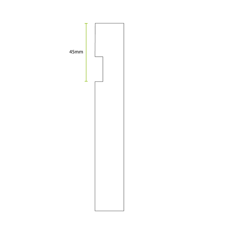 Unprimed Single Groove MDF Skirting Board Cover