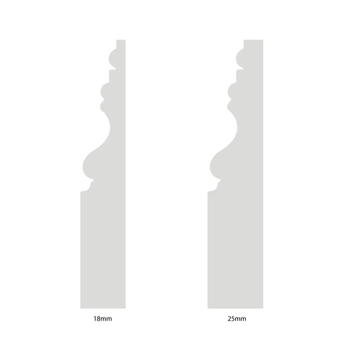 140mm Blenheim II MDF Skirting Board - Primed or Unprimed