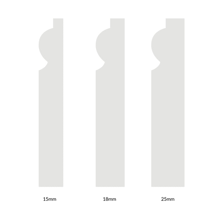 220mm Classic Torus MDF Skirting Board - Primed or Unprimed