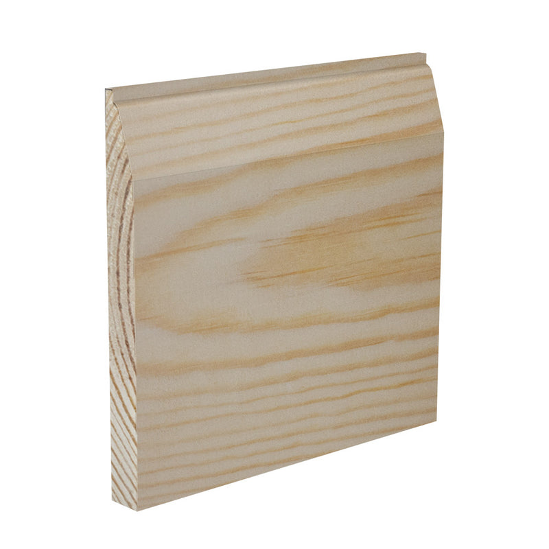 70mm Chamfered Pine Skirting Board - Primed or Unprimed