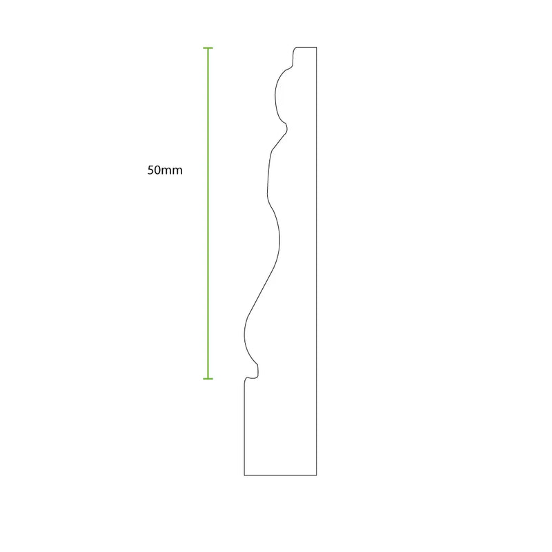 170mm Kensington MDF Skirting Board Profile - Primed or Unprimed