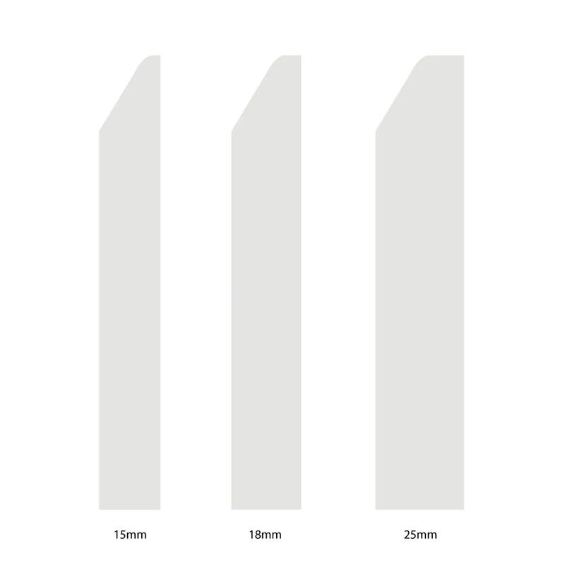 120mm Mini Splayed & Rounded MDF Skirting Board - Primed or Unprimed