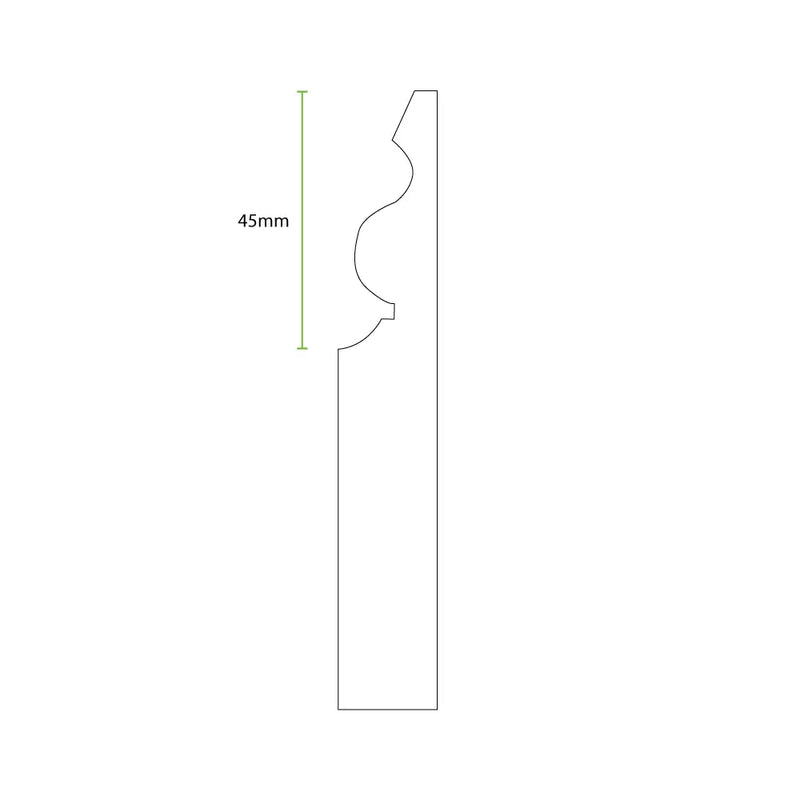 95mm Regency Ogee MDF Skirting Board - Primed or Unprimed