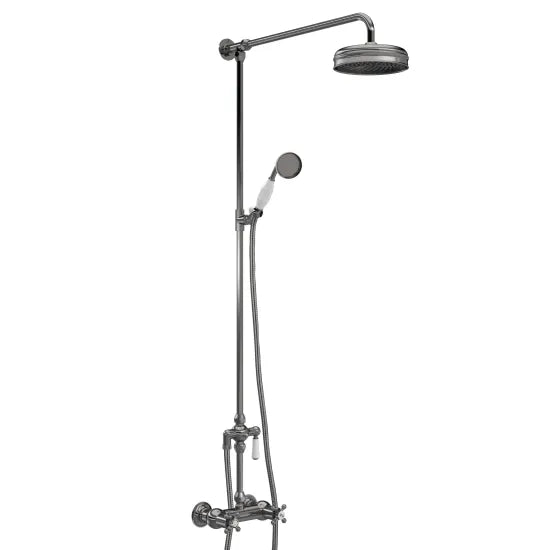 Old London Shower Kits Traditional Thermostatic Shower Valve & Kit - Brushed Pewter