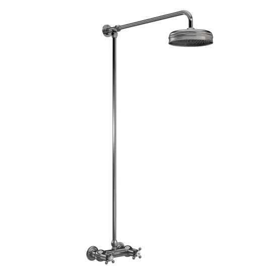 Brushed Pewter Traditional Thermostatic Bar Shower Valve