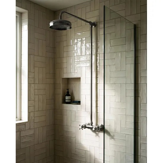 Brushed Pewter Traditional Thermostatic Bar Shower Valve