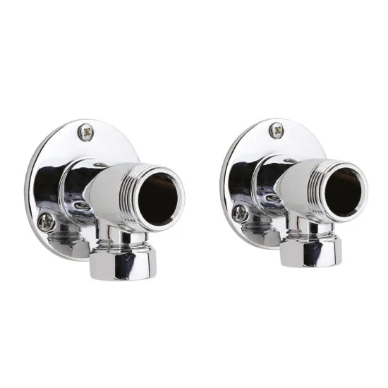 Arley Pro Chrome Backplate Elbow Unions