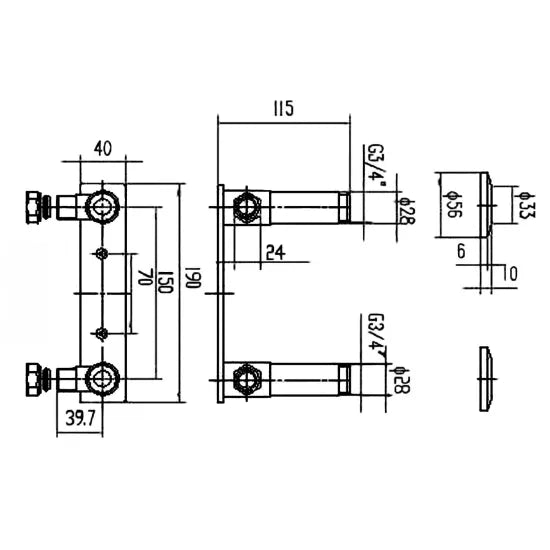 Arley Pro Chrome Fast-Fit Bracket for Bar Thermostats