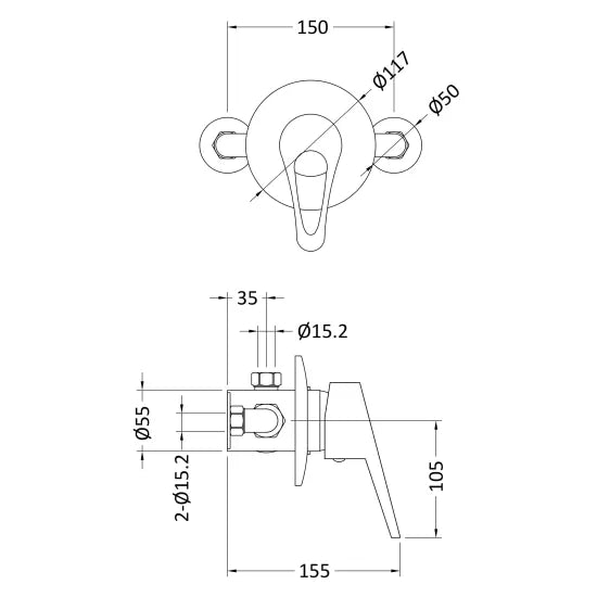 Arley Pro Chrome Concealed Or Exposed Shower Valve