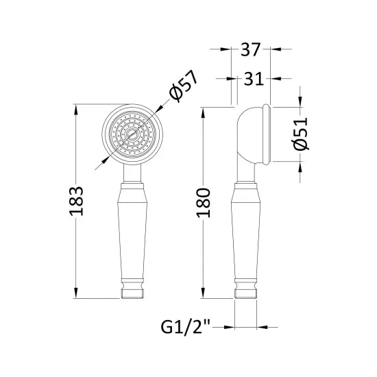 Arley Pro Traditional Chrome Small Handset