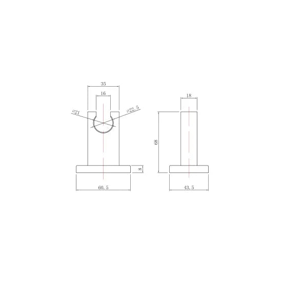 Arley Pro Chrome Shower Wall Bracket