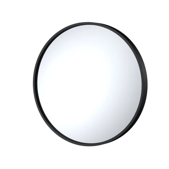 Arley Pro 600mm Matt Black Round Recessed Bathroom Mirror