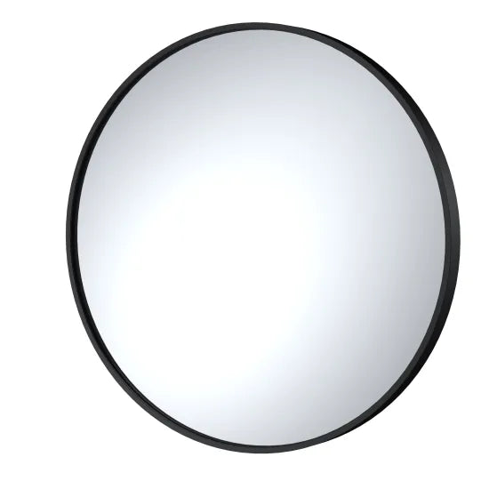 Arley Pro 800mm Matt Black Round Recessed Bathroom Mirror