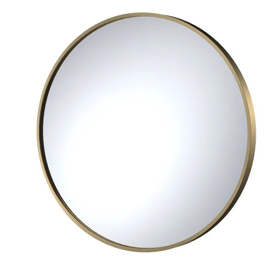 Arley Pro 800mm Brushed Brass Round Recessed Bathroom Mirror