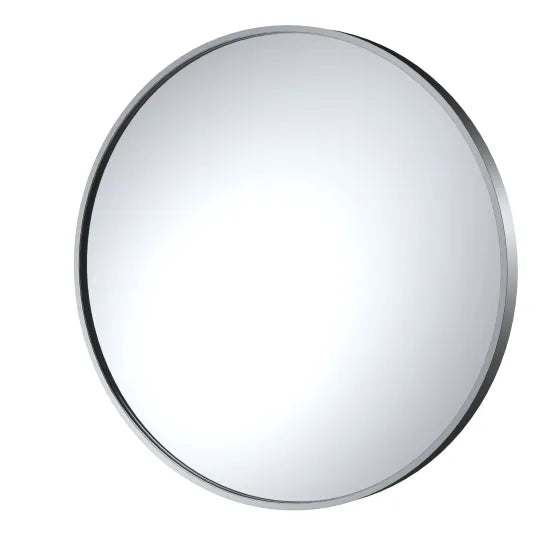 Arley Pro 800mm Polished Chrome Round Recessed Bathroom Mirror