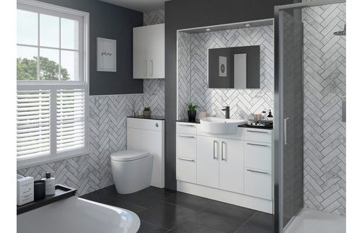 Luma 2200x330mm Tall End Panel - White Gloss