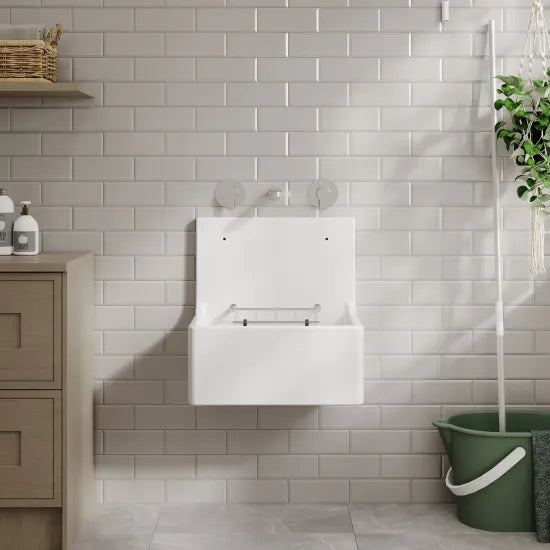Arley Pro 595mm x 450mm x 220mm Fireclay White Single Bowl Traditional Cleaner Sink With Grid