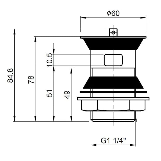 Arley Pro Chrome Plug With Chain Basin Waste