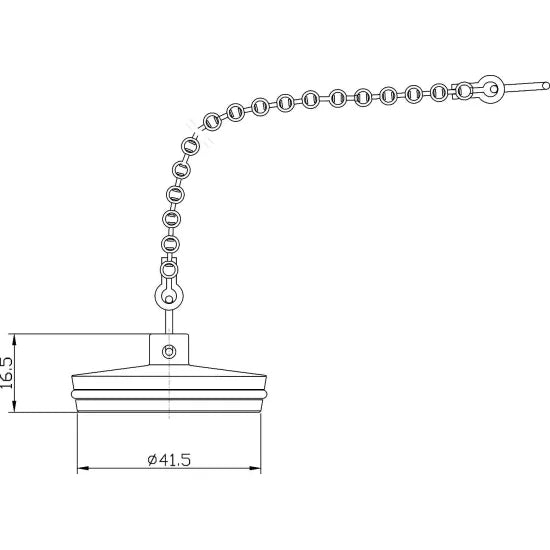 Arley Pro Chrome Plug With Chain Bath Waste