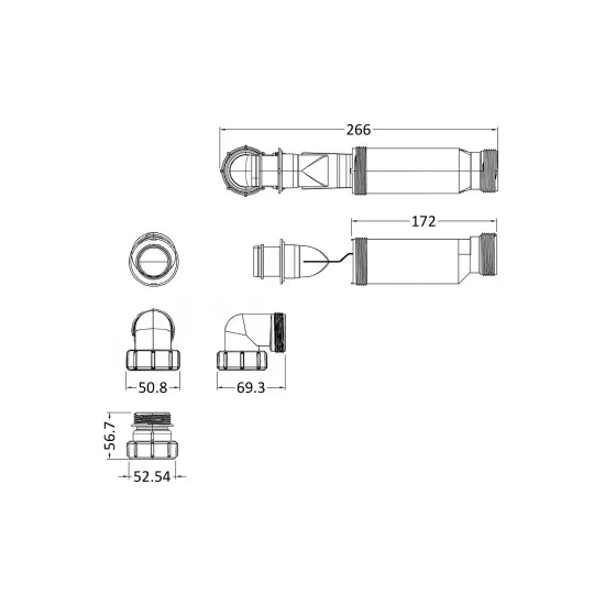 Arley Pro White Furniture Basin Waste Trap