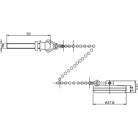 Arley Pro Chrome Plug With Chain Basin Waste