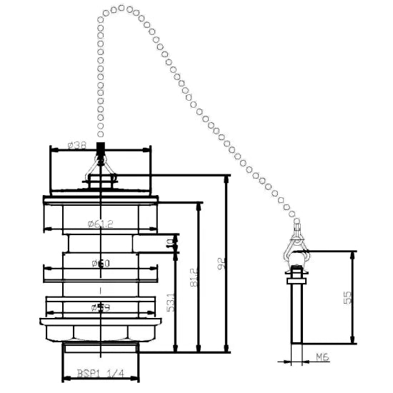 Arley Chrome Pro Plug With Chain Basin Waste