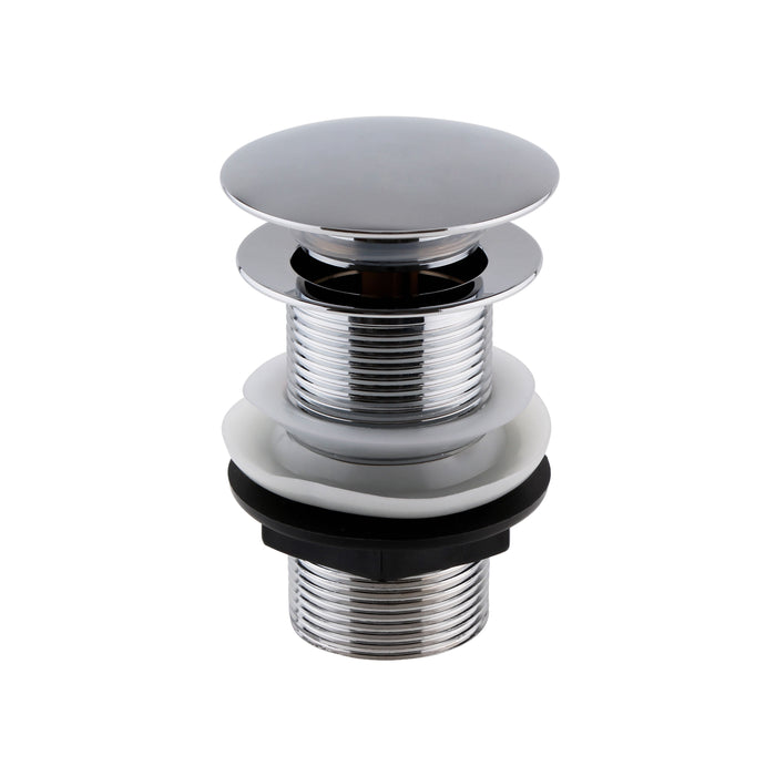 Arley Pro Chrome Unslotted Push Button Basin Waste