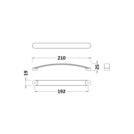 Arley Pro 192mm D Handle